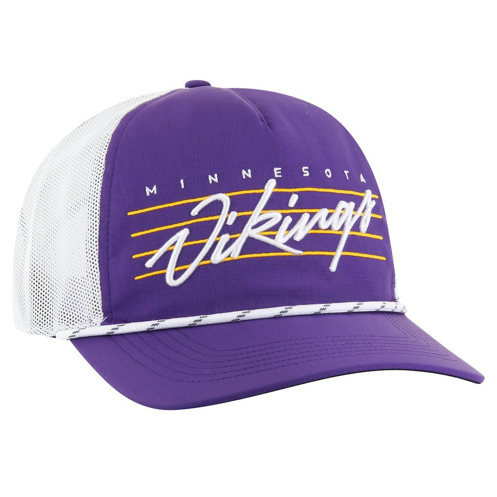 Minnesota Vikings '47 Downburst Relaxed Hitch Trucker Adjustable Hat - Purple/White for sale