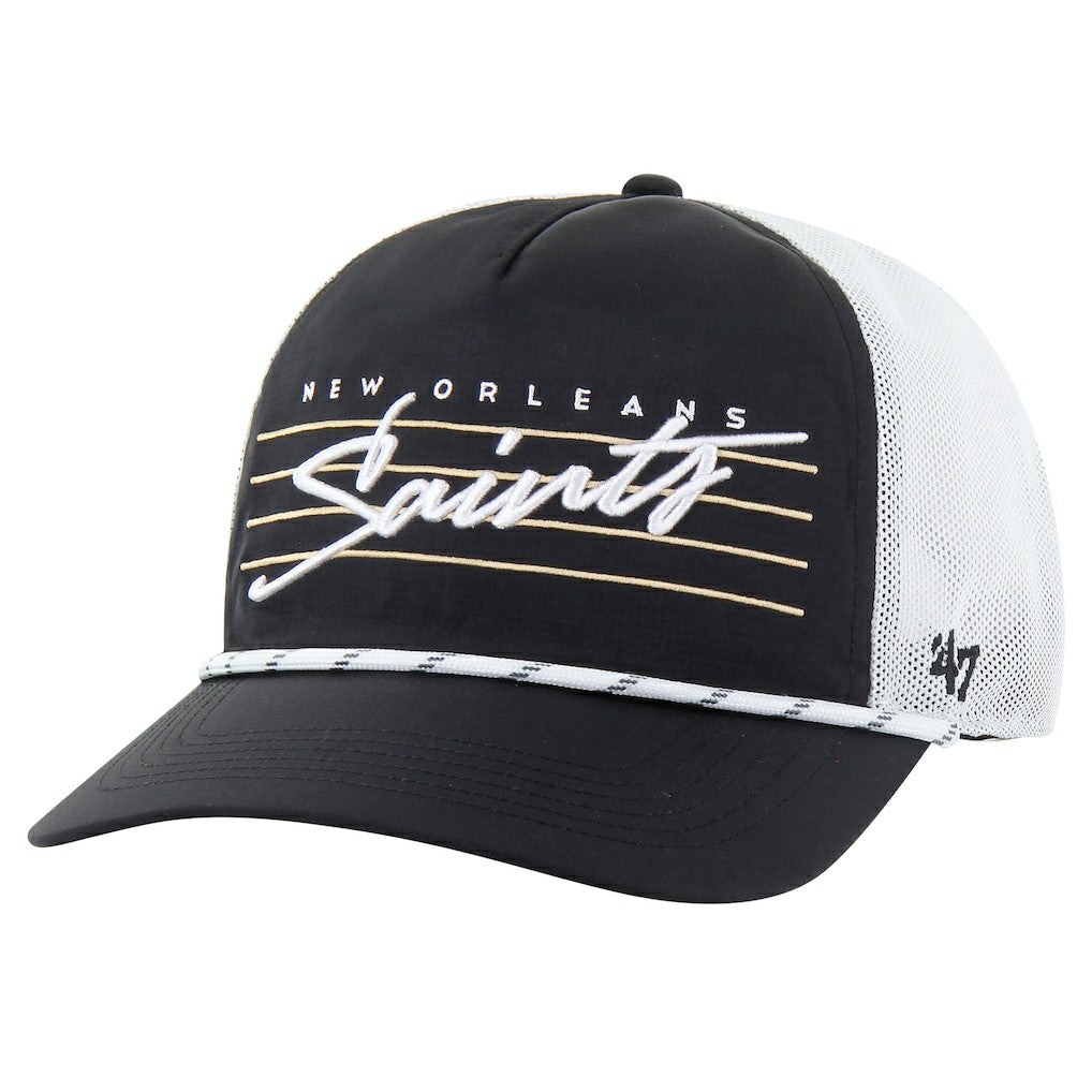 New Orleans Saints '47 Downburst Relaxed Hitch Trucker Adjustable Hat - Black/White outlet
