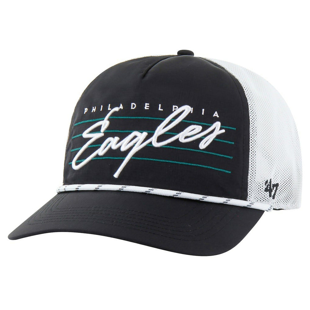 Philadelphia Eagles '47 Downburst Relaxed Hitch Trucker Adjustable Hat - Black/White sale