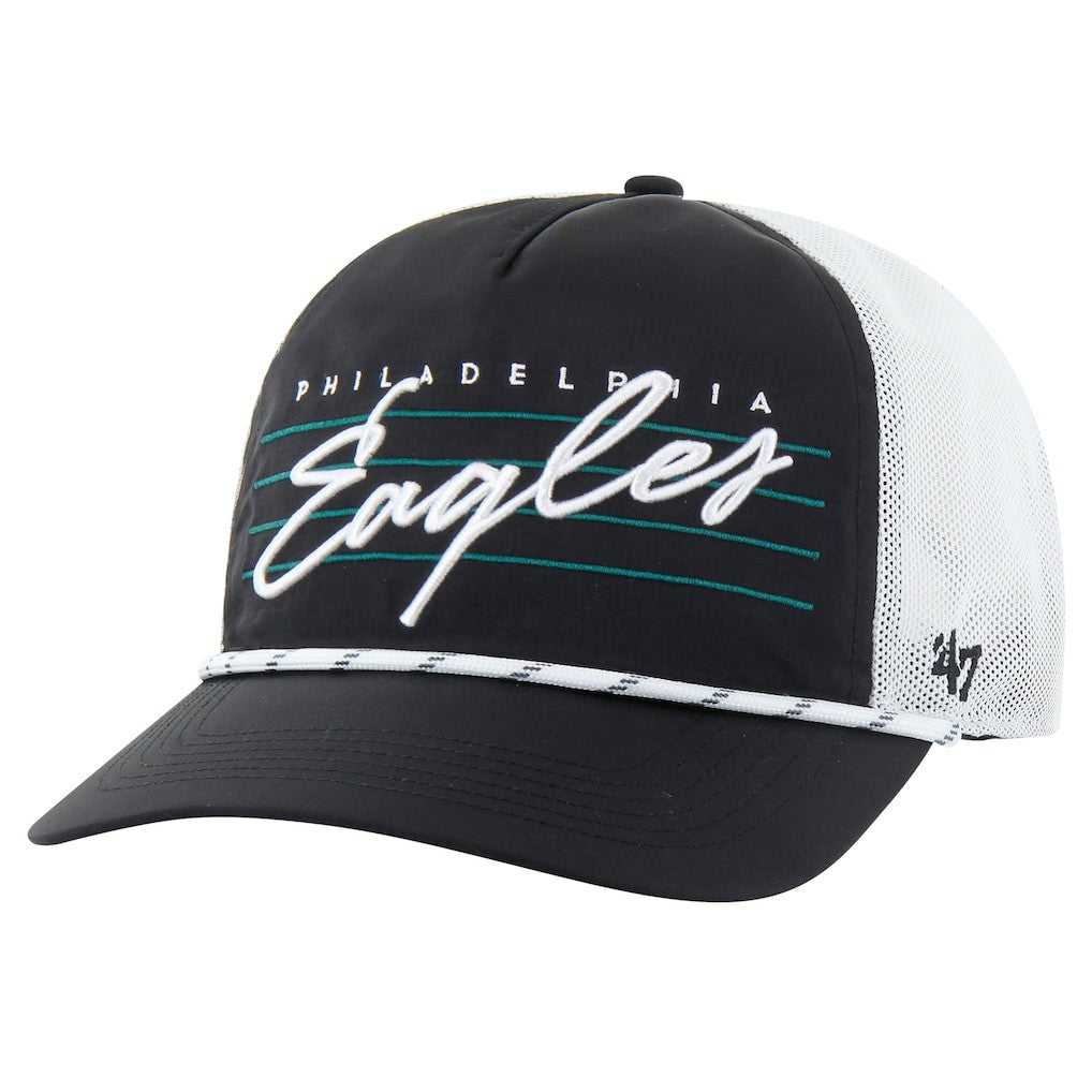 Philadelphia Eagles '47 Downburst Relaxed Hitch Trucker Adjustable Hat - Black/White sale