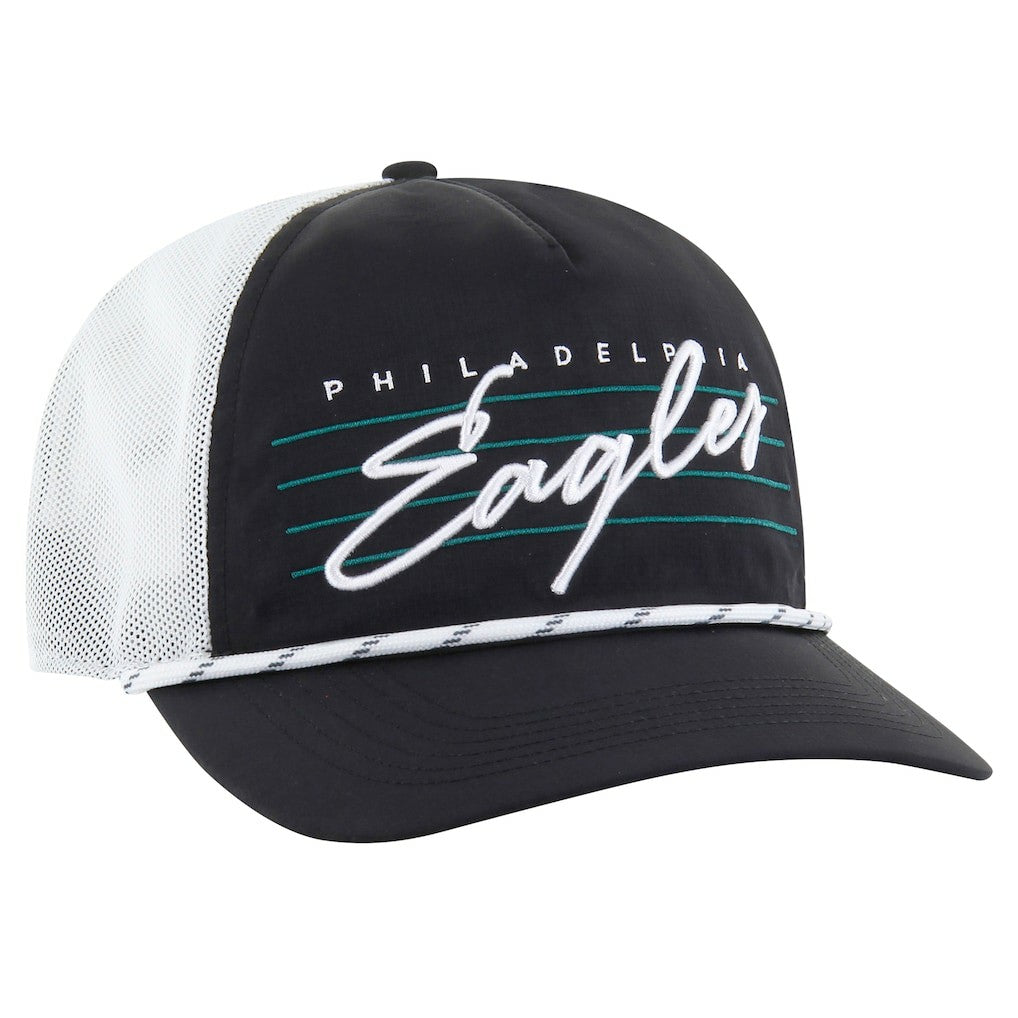 Philadelphia Eagles '47 Downburst Relaxed Hitch Trucker Adjustable Hat - Black/White sale