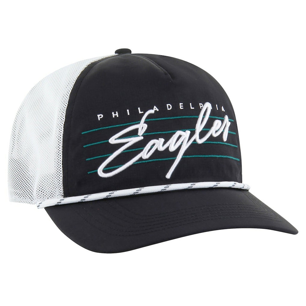 Philadelphia Eagles '47 Downburst Relaxed Hitch Trucker Adjustable Hat - Black/White sale