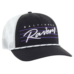 Baltimore Ravens '47 Downburst Relaxed Hitch Trucker Adjustable Hat - Black/White cheap
