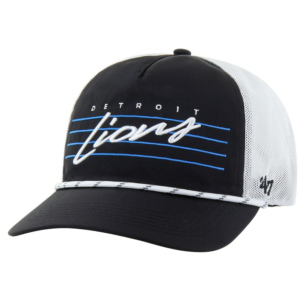 Detroit Lions '47 Downburst Relaxed Hitch Trucker Adjustable Hat - Black/White on sale