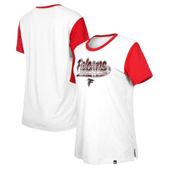 Atlanta Falcons New Era Women's 3rd Down T-Shirt - White/Red on sale