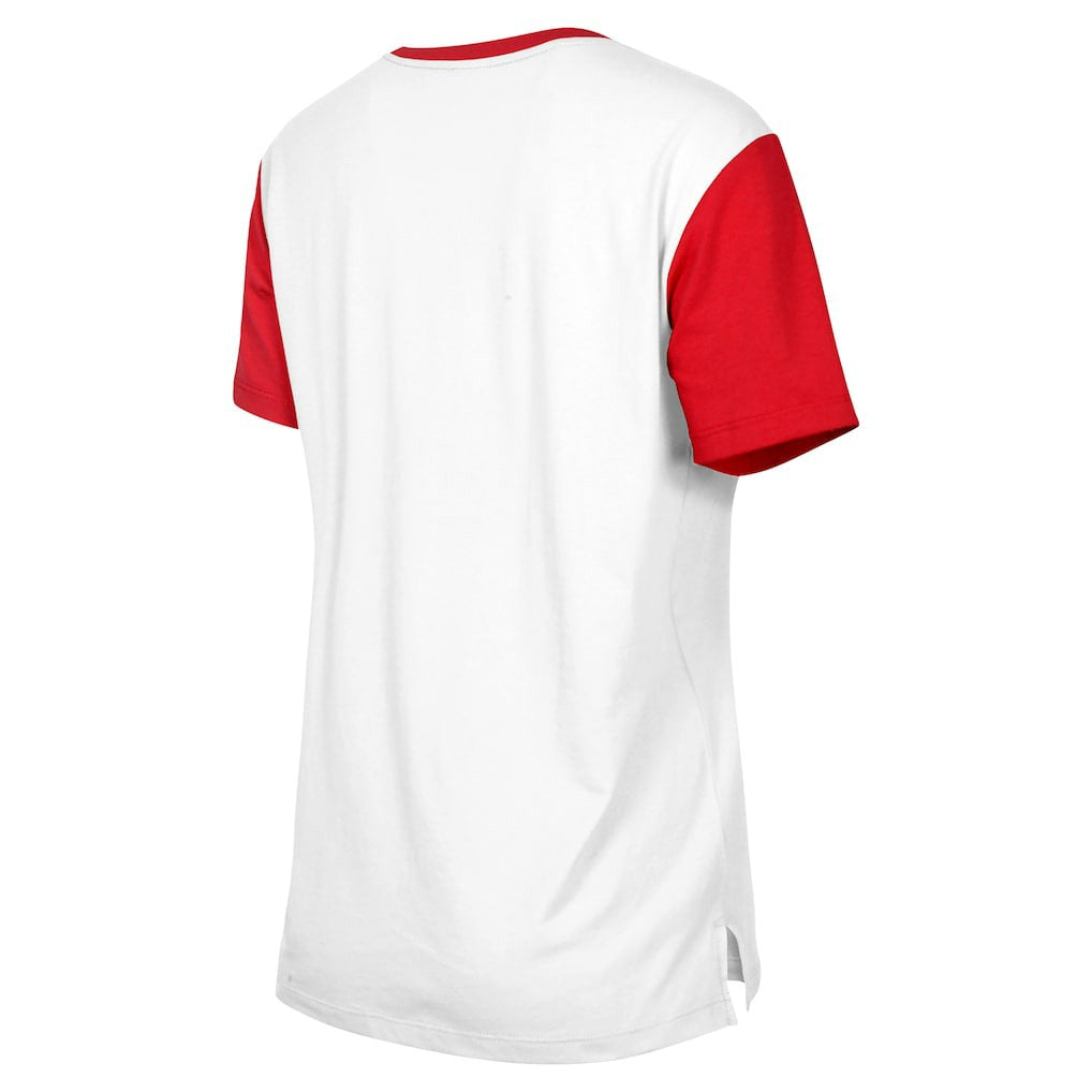 Atlanta Falcons New Era Women's 3rd Down T-Shirt - White/Red on sale