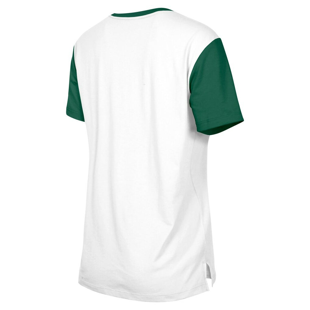New York Jets New Era Women's 3rd Down T-Shirt - White/Green discount