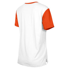 Cincinnati Bengals New Era Women's 3rd Down T-Shirt - White/Orange on sale