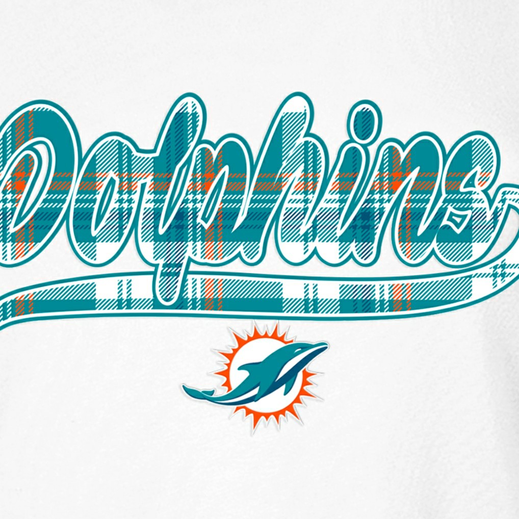 Miami Dolphins New Era Women's 3rd Down T-Shirt - White/Aqua online