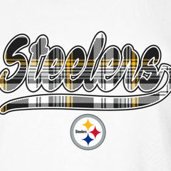 Pittsburgh Steelers New Era Women's 3rd Down T-Shirt - White/Black discount