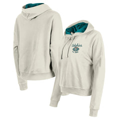 Miami Dolphins New Era Women's 3rd Down Historic Pullover Hoodie - Cream sale