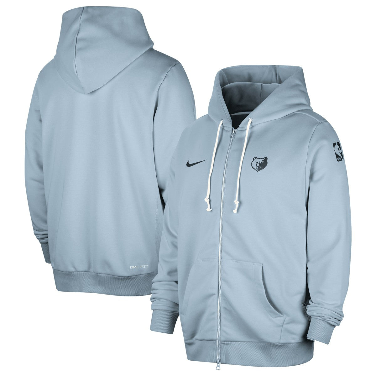 Memphis Grizzlies Authentic Standard Issue Full-Zip Hoodie Jacket - Light Blue | Nike on sale