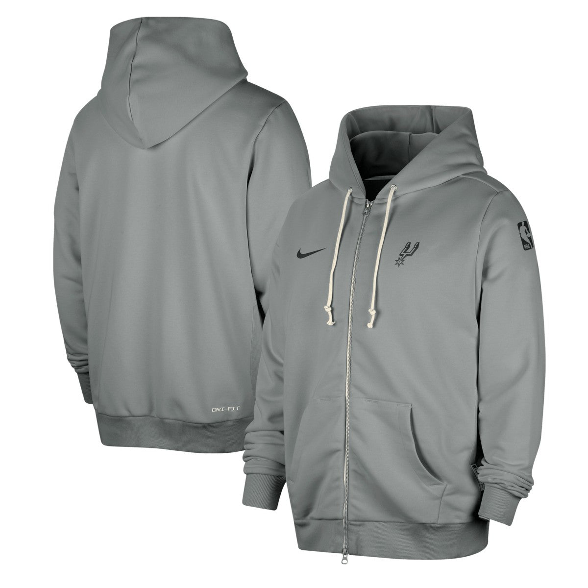 San Antonio Spurs Authentic Standard Issue Full-Zip Hoodie Jacket - Gray | Nike outlet