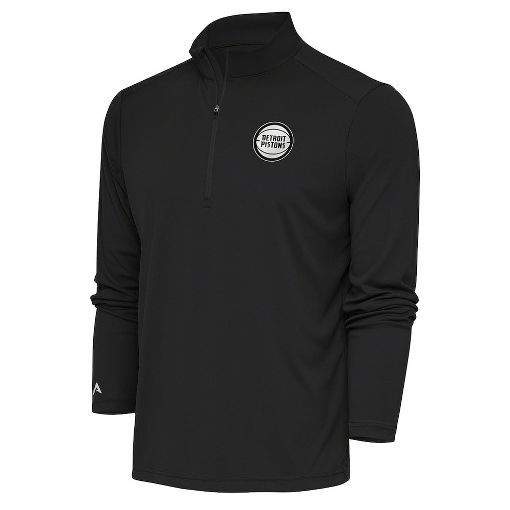 Detroit Pistons Antigua Metallic Logo Tribute Quarter-Zip Pullover sale - Charcoal for sale