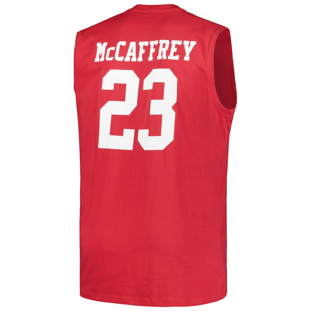 Christian McCaffrey San Francisco 49ers Big & Tall Muscle Tank Top - Scarlet cheap