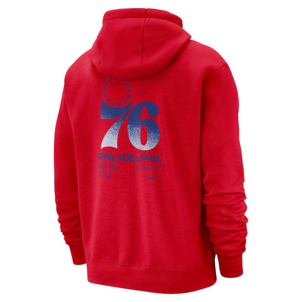 Philadelphia 76ers Courtside Club Pullover Hoodie - Red | Nike discount