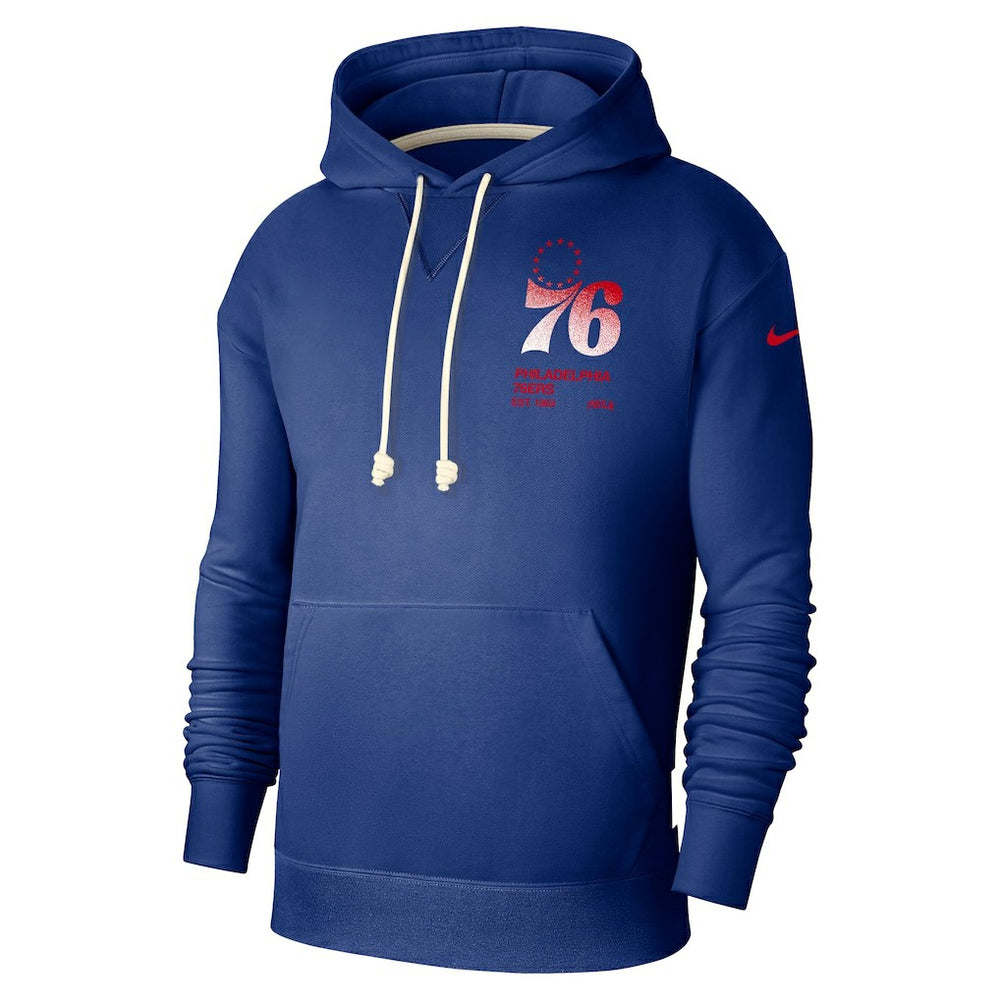Philadelphia 76ers Courtside Standard Issue Premium Performance Pullover Hoodie - Royal | Nike cheap