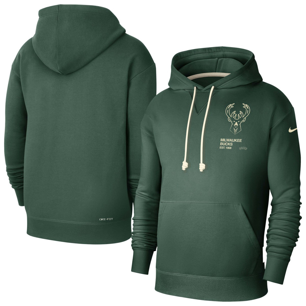 Milwaukee Bucks Courtside Standard Issue Premium Performance Pullover Hoodie - Hunter Green | Nike on sale