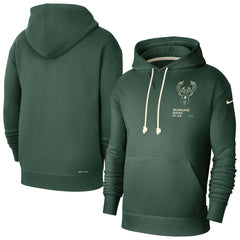 Milwaukee Bucks Courtside Standard Issue Premium Performance Pullover Hoodie - Hunter Green | Nike on sale