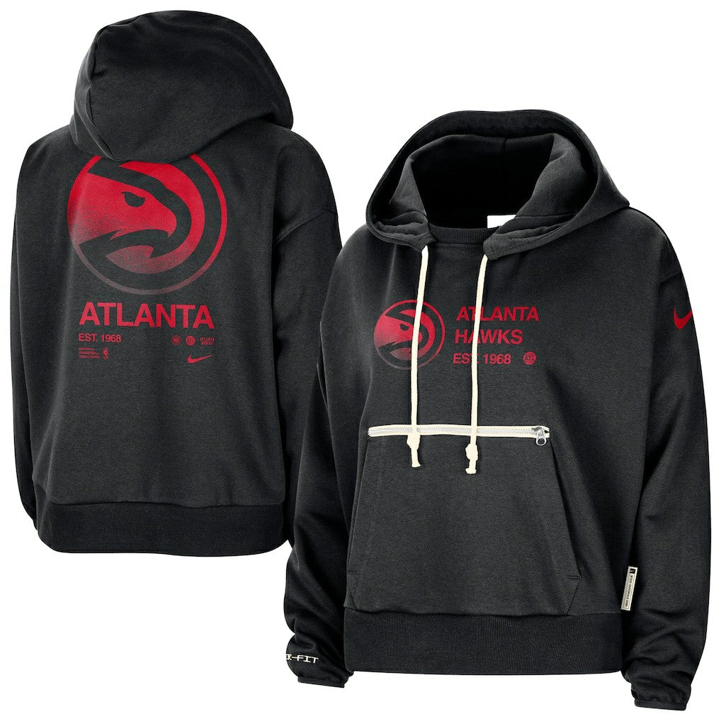 Atlanta Hawks Women's Courtside Standard Issue Performance Pullover Hoodie - Black | Nike shop