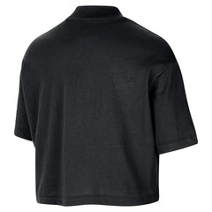 Boston Celtics Women's Courtside Mock Neck Loose Fit Cropped T-Shirt - Black | Nike on sale