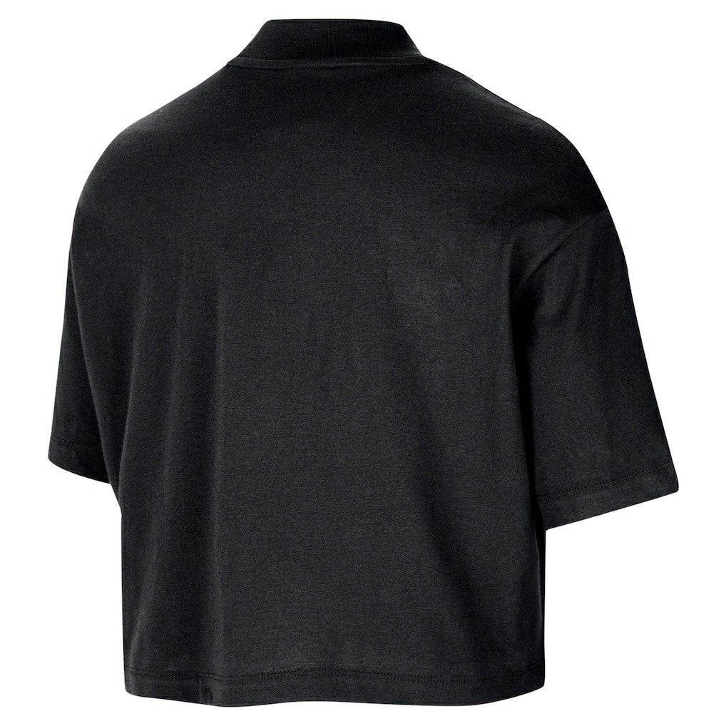 Chicago Bulls Women's Courtside Mock Neck Loose Fit Cropped T-Shirt sale - Black | Nike outlet
