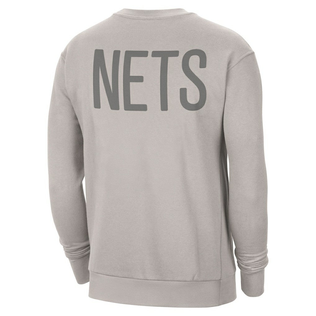 Brooklyn Nets Jordan Brand Courtside Statement Edition Heavyweight Pullover Sweatshirt - Stone on sale