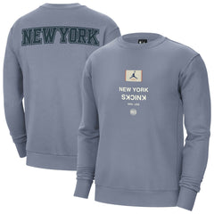 New York Knicks Jordan Brand Courtside Statement Edition Heavyweight Pullover Sweatshirt - Blue discount