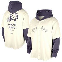 Phoenix Suns Jordan Brand Courtside Statement Edition MVP Jersey Pullover Hoodie - Cream/Purple sale