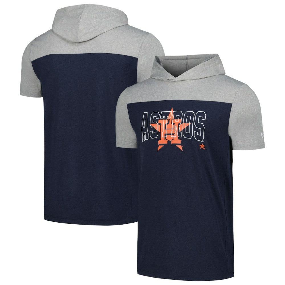 Houston Astros Active Brushed Hoodie T-Shirt - Navy | New Era