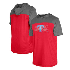 Texas Rangers Active Brushed Hoodie T-Shirt - Red | New Era