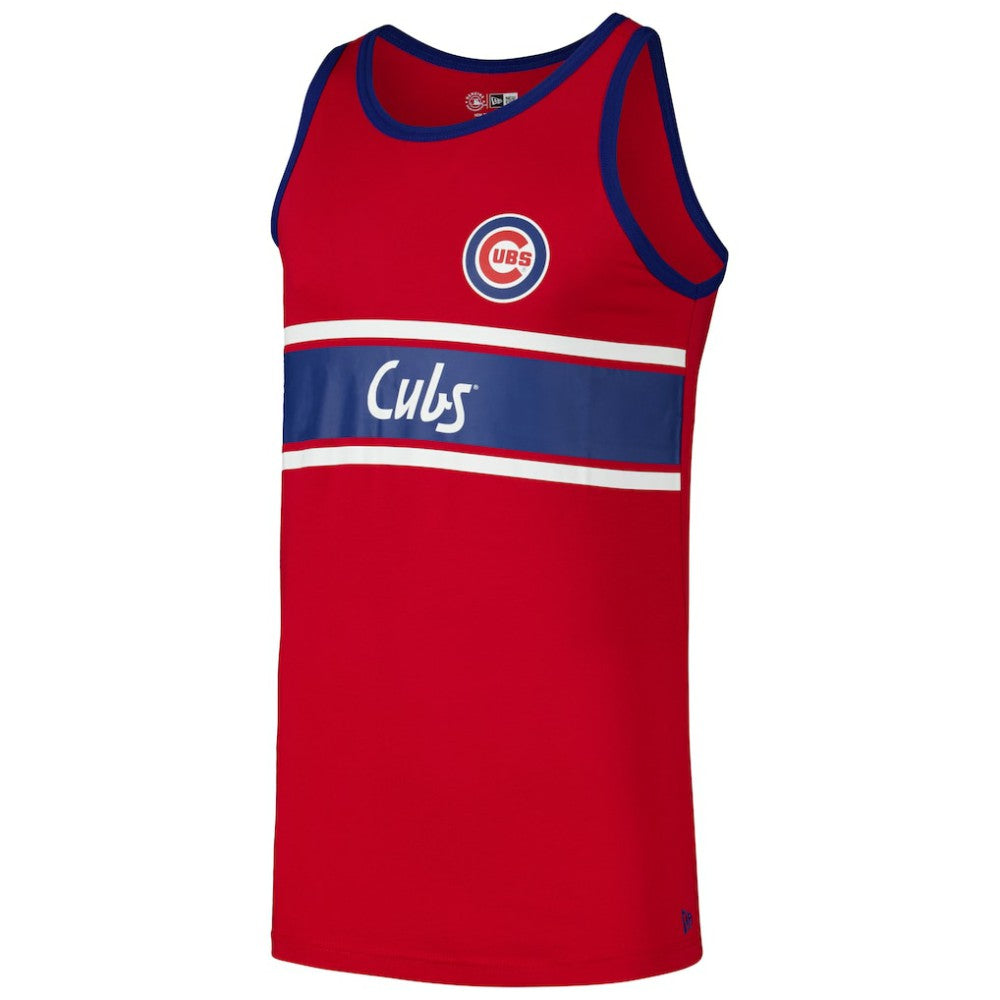 Chicago Cubs Jersey Ringer Tank Top - Red | New Era