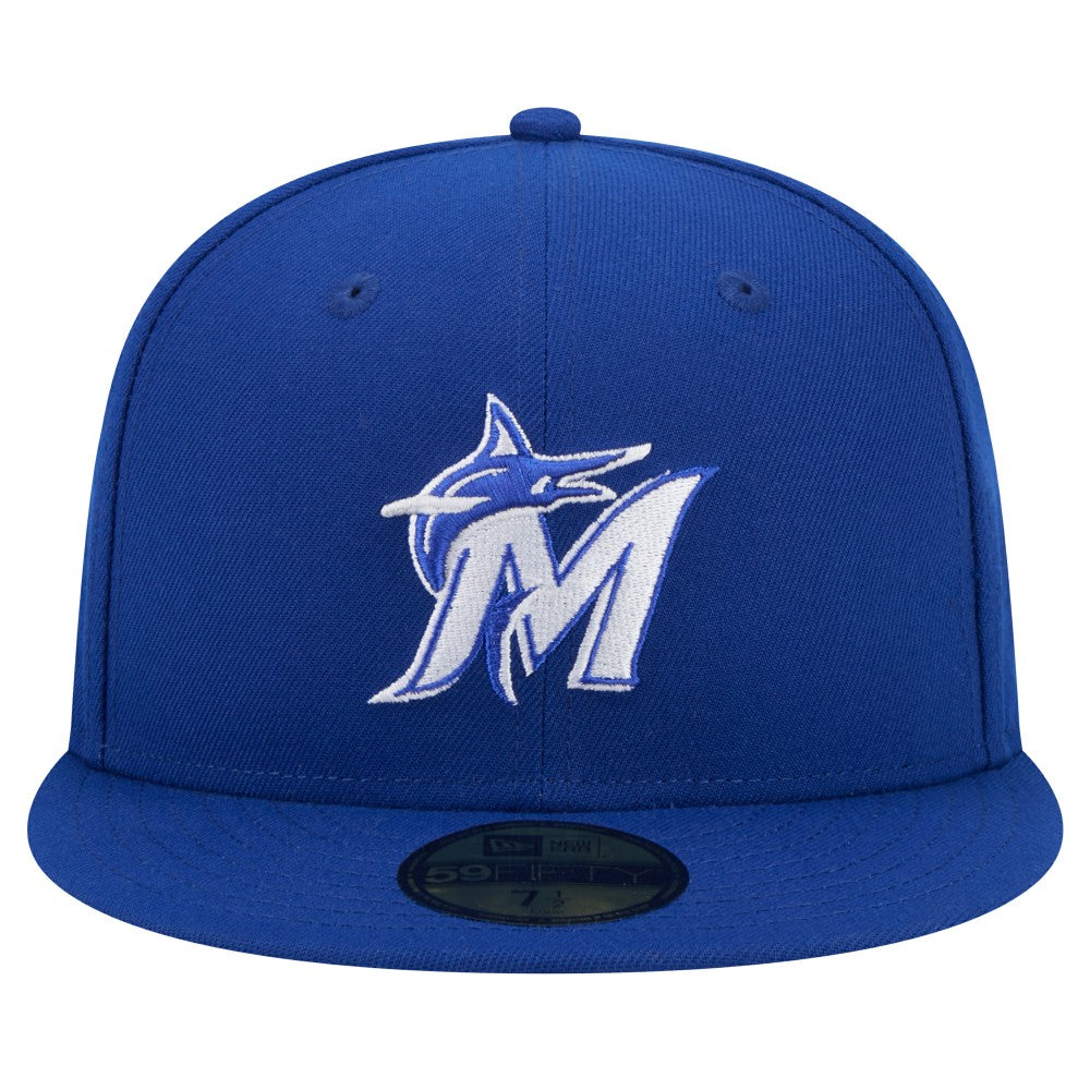 Miami Marlins White Logo 59FIFTY Fitted Hat - Royal | New Era