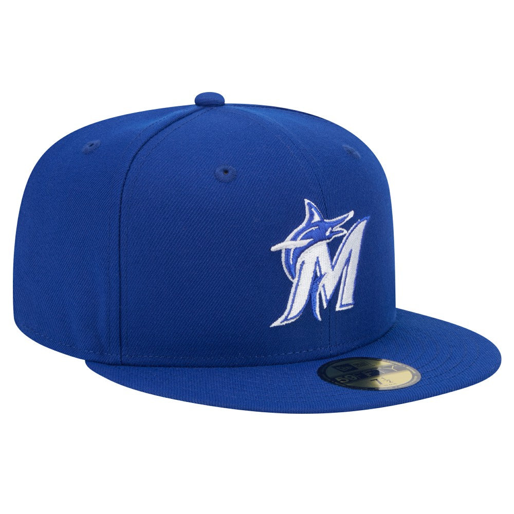 Miami Marlins White Logo 59FIFTY Fitted Hat - Royal | New Era
