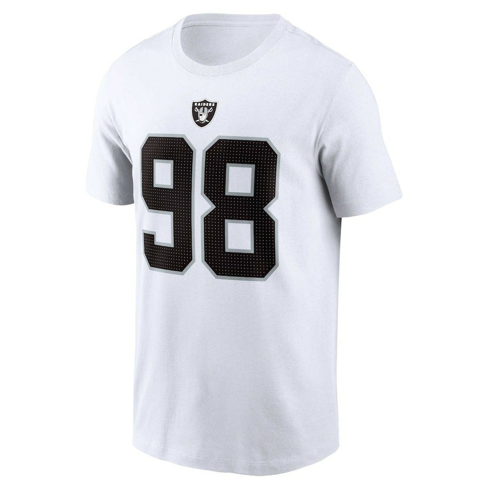 Maxx Crosby Las Vegas Raiders Player Name & Number T-Shirt - White | Nike outlet