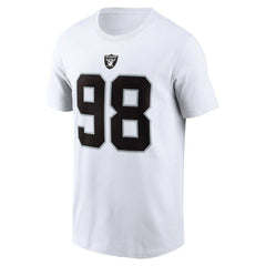 Maxx Crosby Las Vegas Raiders Player Name & Number T-Shirt - White | Nike outlet