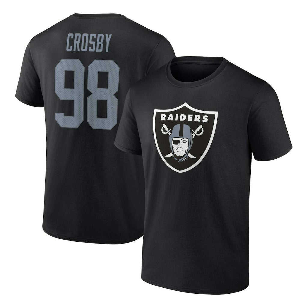 Maxx Crosby Las Vegas Raiders Player Icon Name & Number T-Shirt - Black on sale