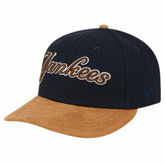 New York Yankees Team Suede Visor Low Profile 59FIFTY Fitted Hat - Navy | New Era
