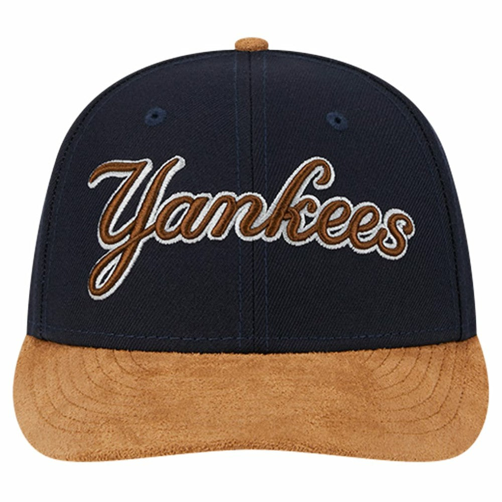New York Yankees Team Suede Visor Low Profile 59FIFTY Fitted Hat - Navy | New Era
