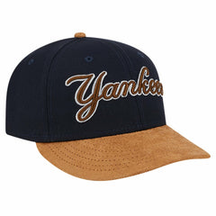 New York Yankees Team Suede Visor Low Profile 59FIFTY Fitted Hat - Navy | New Era