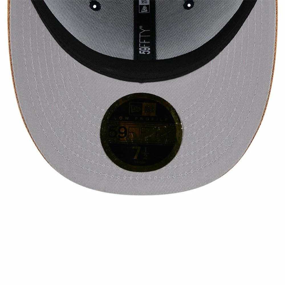 New York Yankees Team Suede Visor Low Profile 59FIFTY Fitted Hat - Navy | New Era