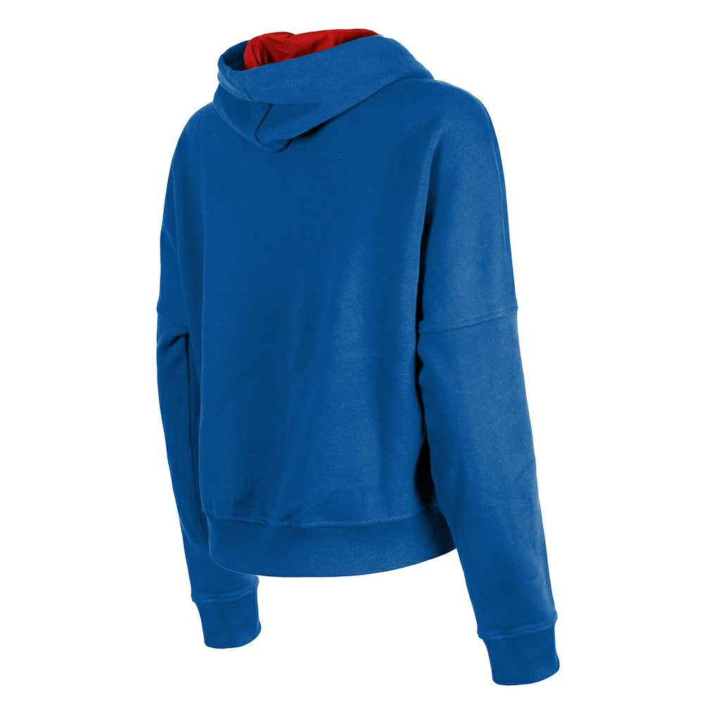Buffalo Bills New Era Women's Throwback Boxy Pullover Hoodie - Royal outlet