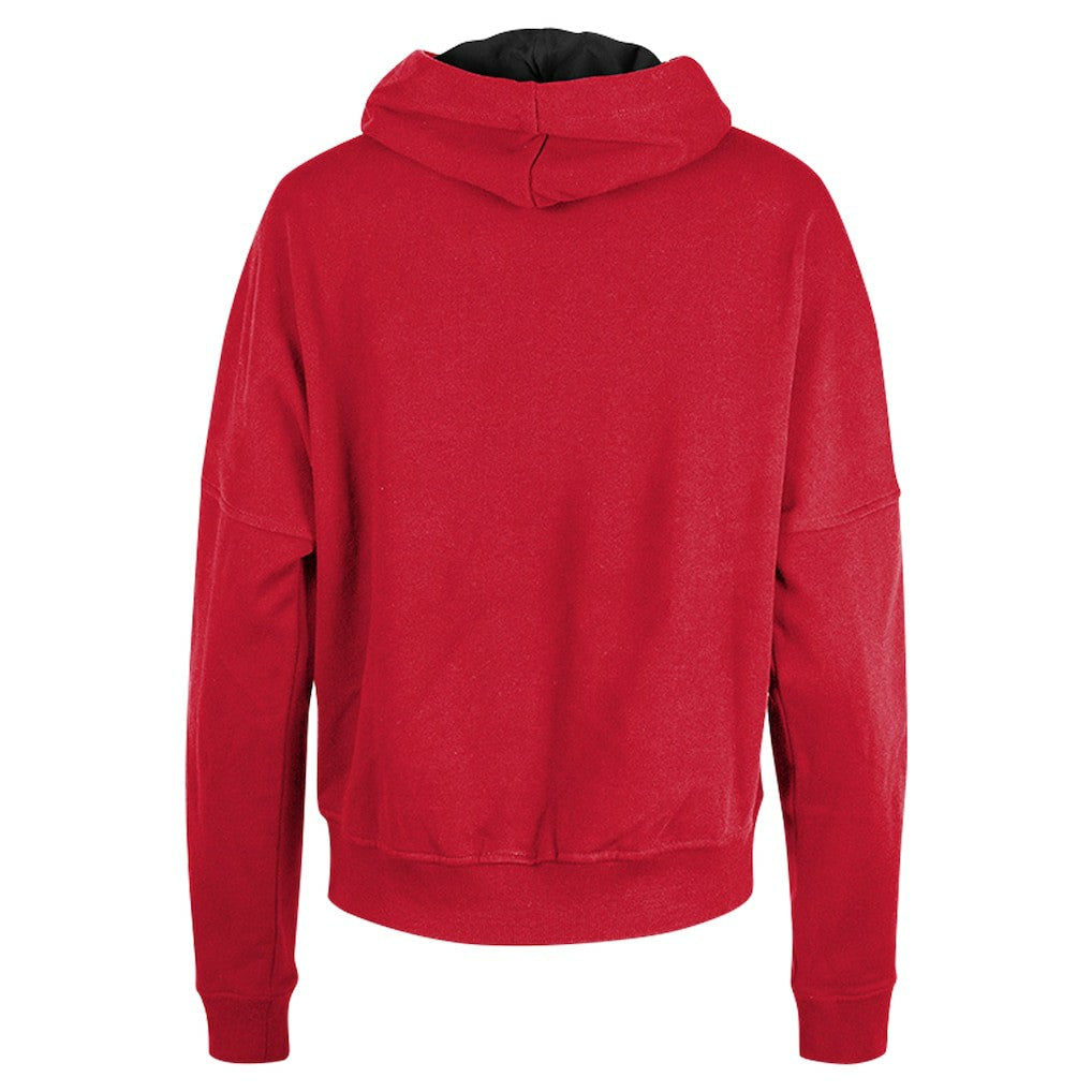 San Francisco 49ers New Era Women's Boxy Pullover Hoodie - Scarlet cheap