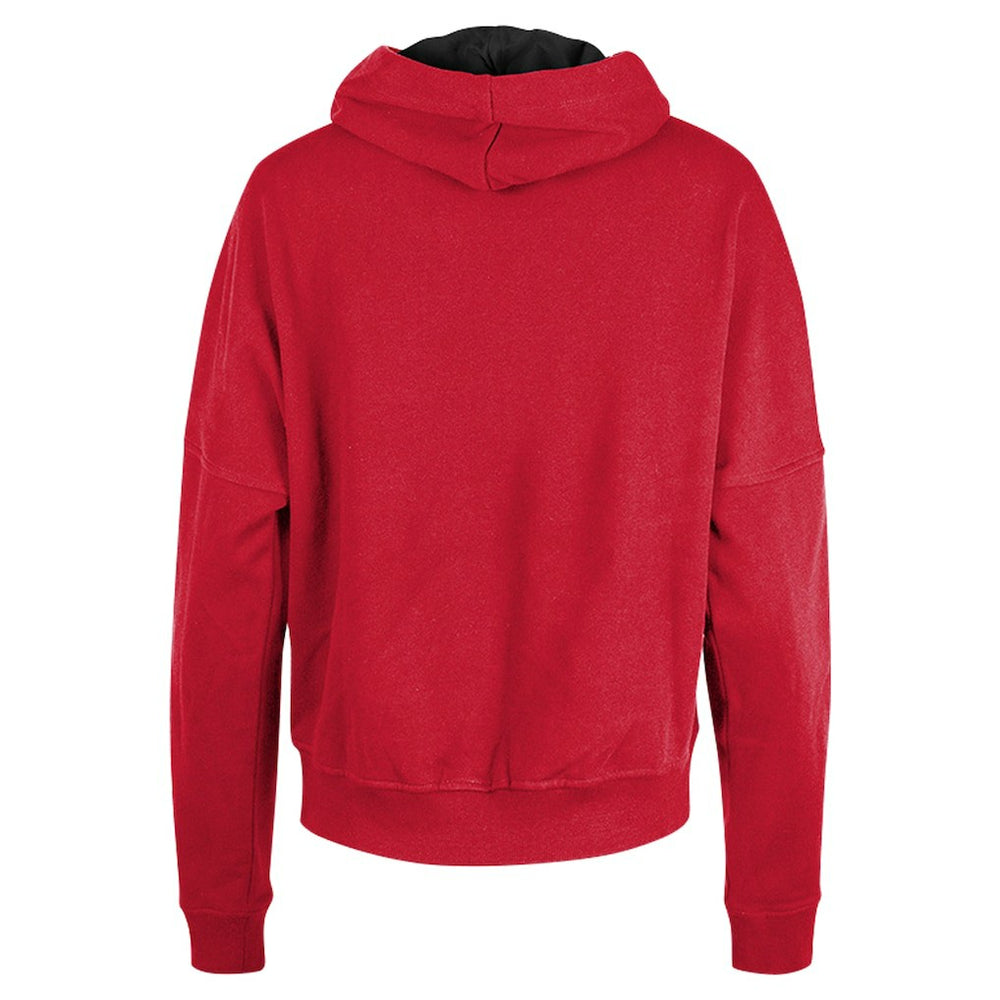 San Francisco 49ers New Era Women's Boxy Pullover Hoodie - Scarlet cheap