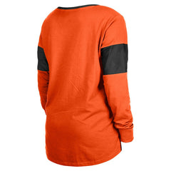 Cincinnati Bengals New Era Women's Lace-Up Notch-Neck Long Sleeve T-Shirt - Orange online