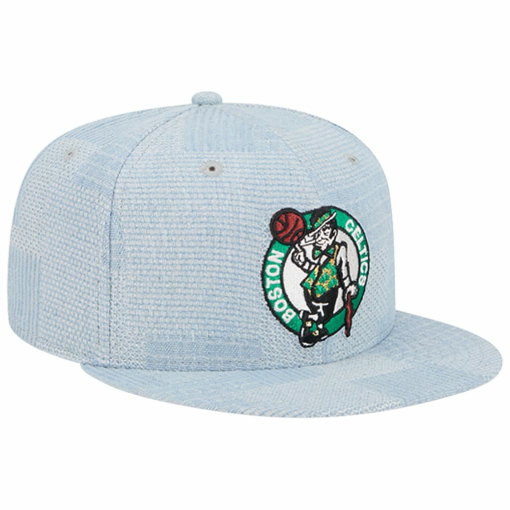 Boston Celtics Injection Denim Patchwork 9FIFTY Snapback Hat - Denim | New Era on sale