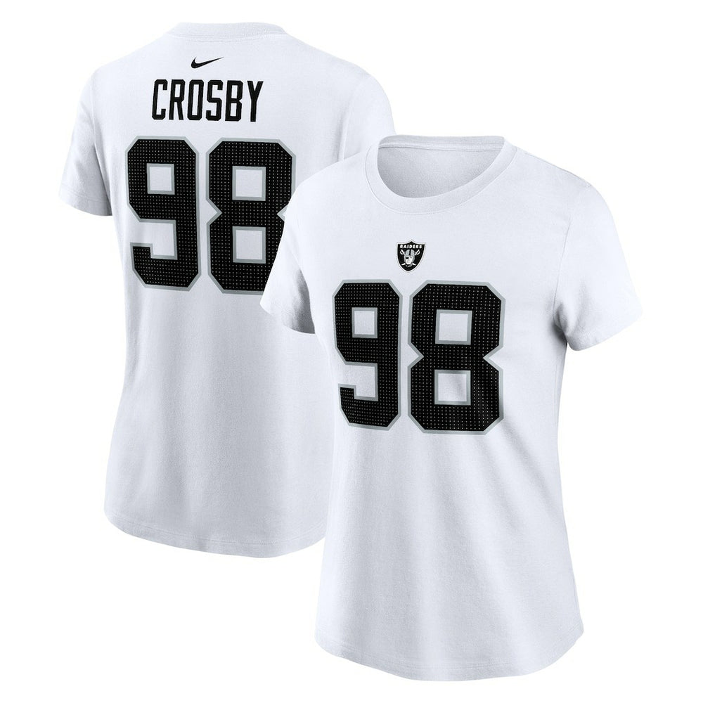 Maxx Crosby Las Vegas Raiders Women's Player Name & Number T-Shirt - White | Nike sale