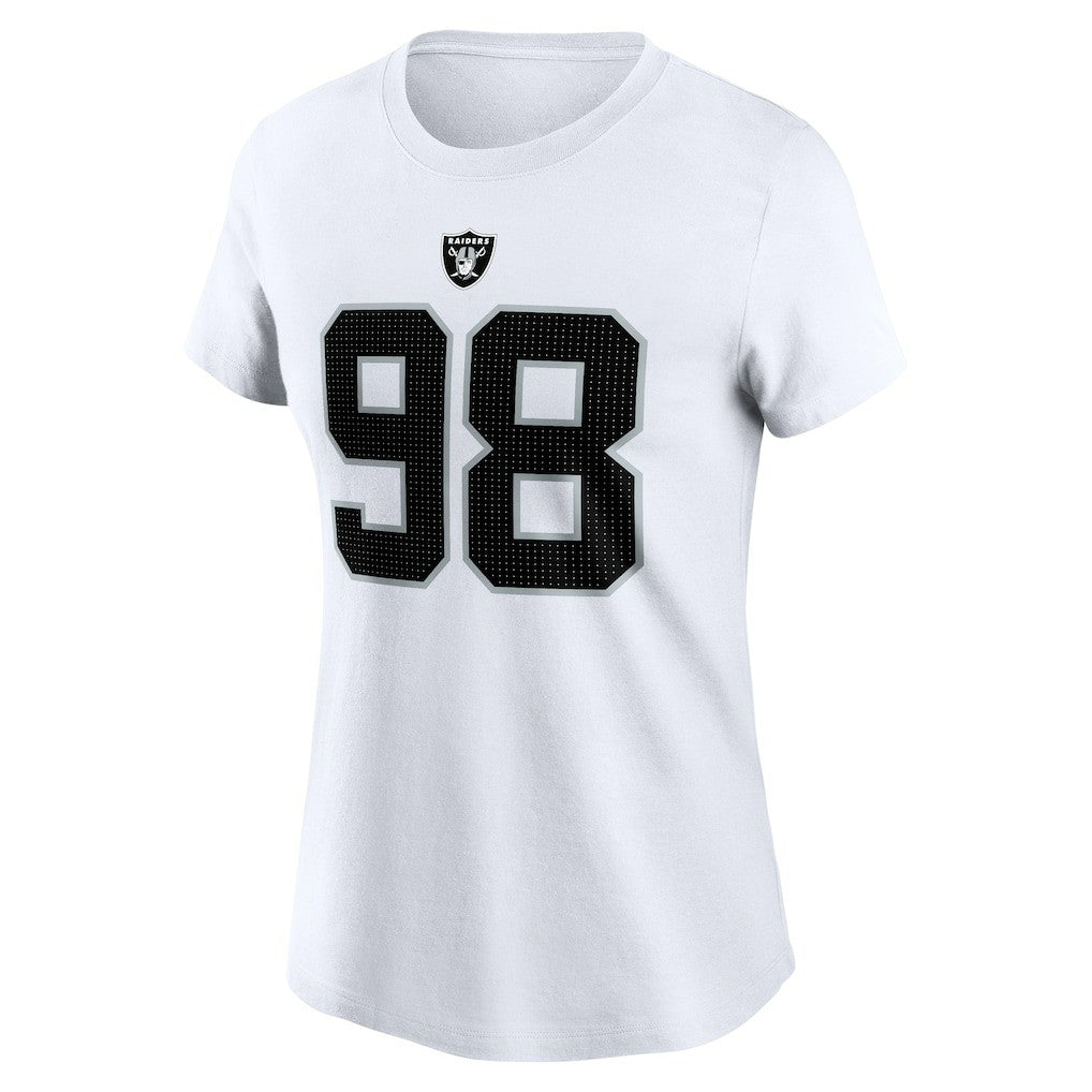 Maxx Crosby Las Vegas Raiders Women's Player Name & Number T-Shirt - White | Nike sale