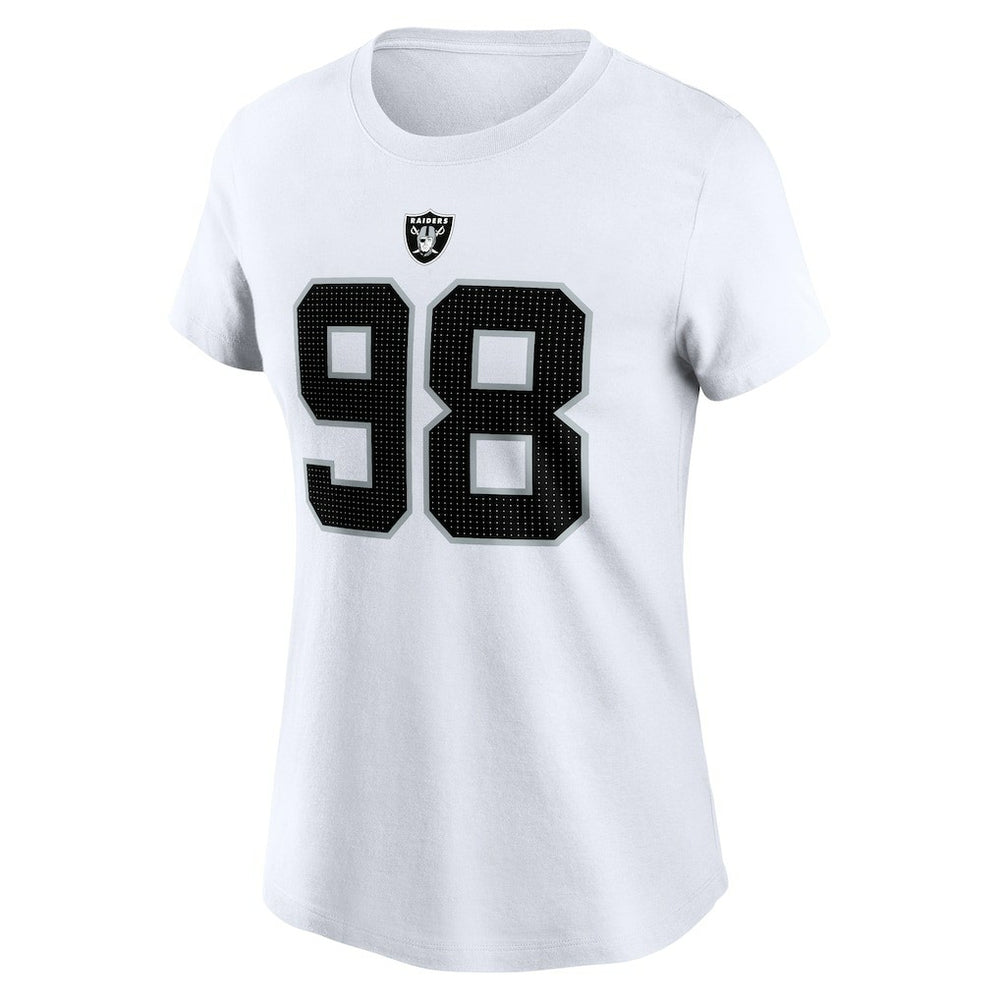 Maxx Crosby Las Vegas Raiders Women's Player Name & Number T-Shirt - White | Nike sale