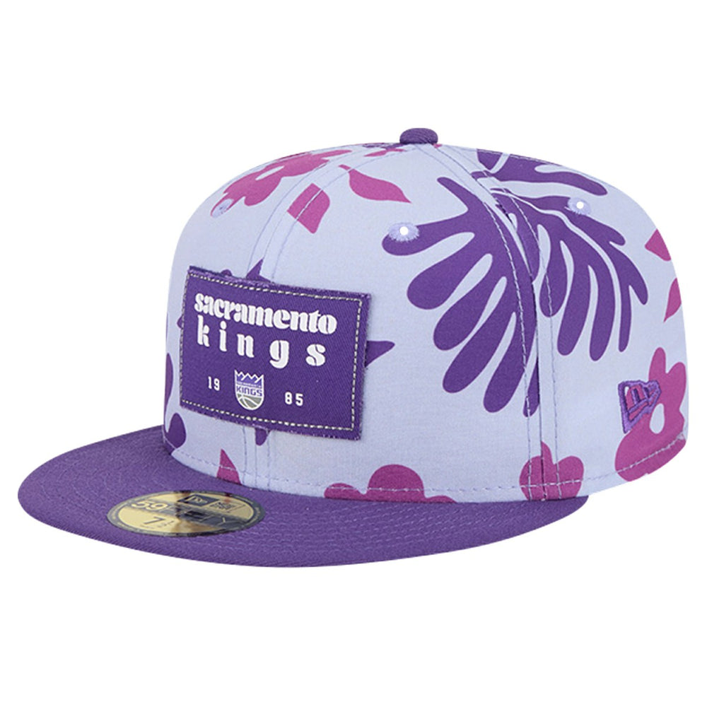 Sacramento Kings Palm Fronds 2-Tone 59FIFTY Fitted Hat - Purple | New Era for sale